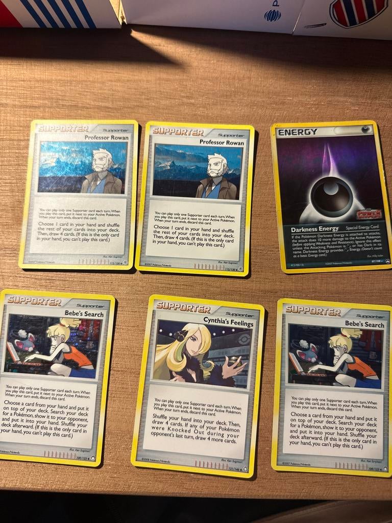 Holo Pokémonkaarten - Professor Rowan, Bebe's Search, Cynthi, Ophalen, Gebruikt, Meerdere kaarten, Foil