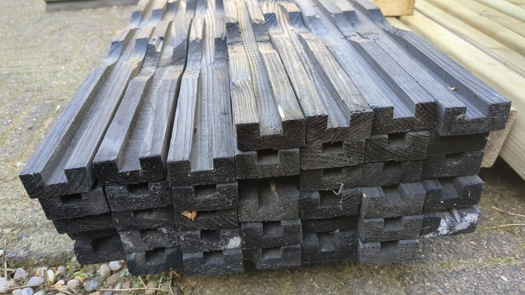 Ventilatielatten, achterlatten zwart, Tuin en Terras, Palen, Balken en Planken, Ophalen, Minder dan 180 cm, Palen
