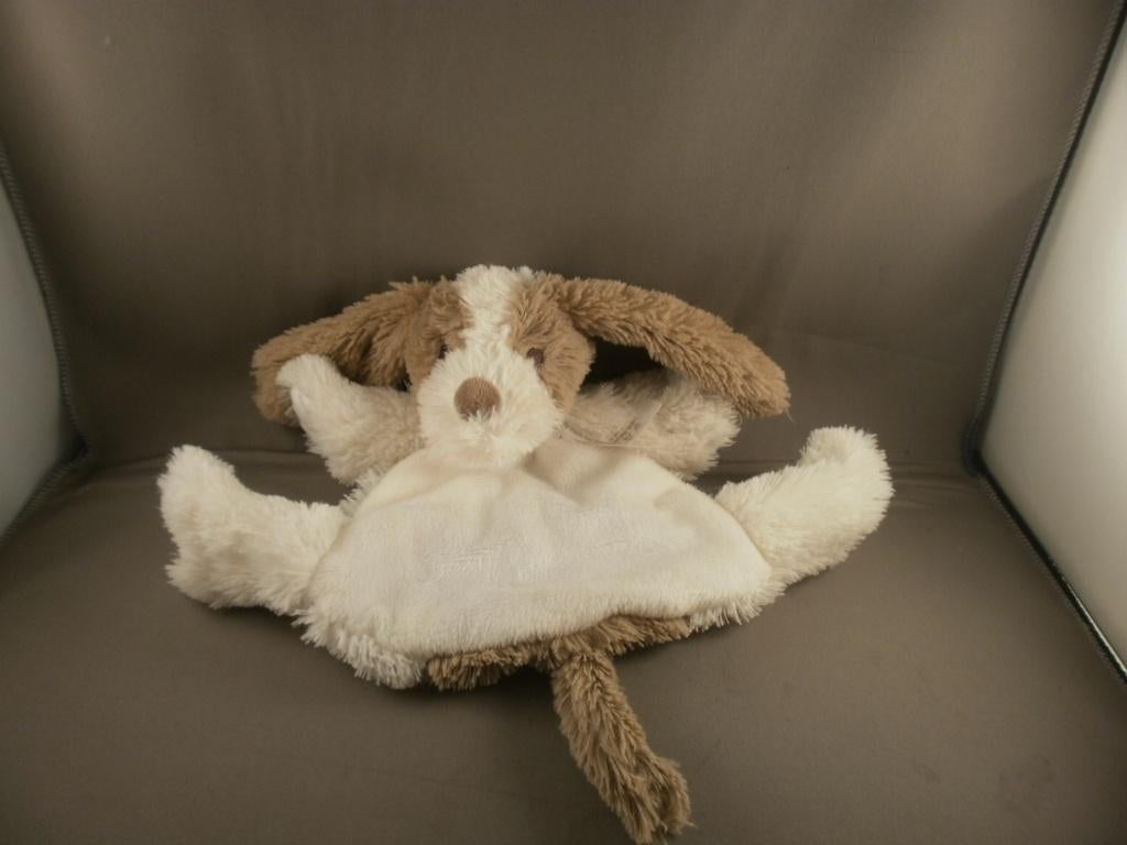 happy horse hond David knuffeldoekje bruin/wit harig 30 cm, Happy Horse, Nieuw, Wasbaar, Middelgroot (20 tot 80 cm)