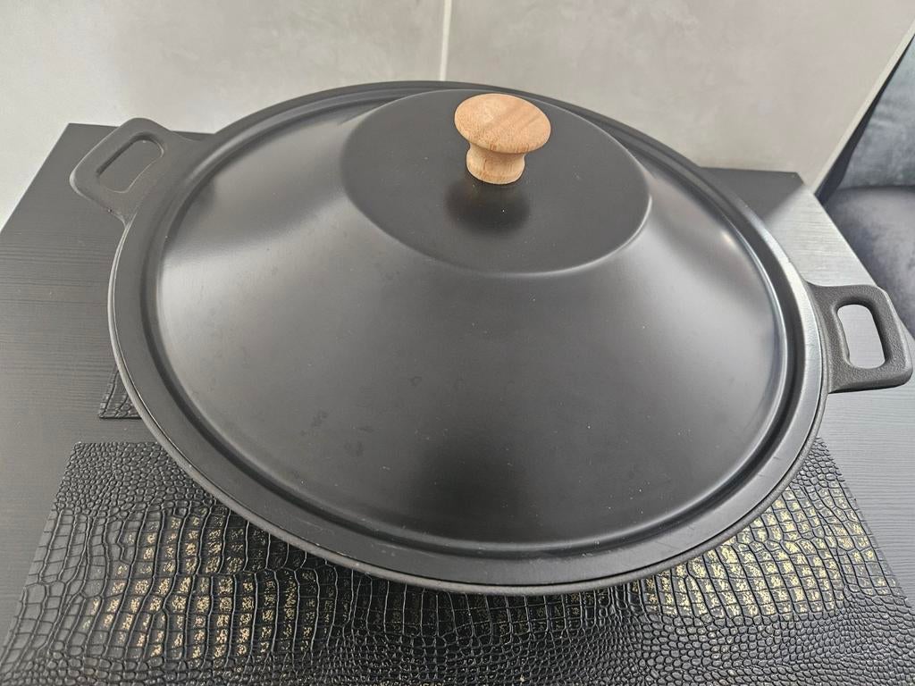 Wok pan, Huis en Inrichting, Keuken | Potten en Pannen, Ophalen, Nieuw, Gietijzer, Wok
