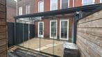 Aluminium terrasoverkapping met glazen schuifwanden, Tuin en Terras, Overkappingen, Ophalen, Gebruikt, Veranda