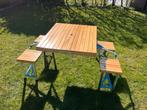 Inklapbare picknick bank voor kinderen, Tuin en Terras, Picknicktafels, Zo goed als nieuw, Rechthoekig, Hout, Ophalen