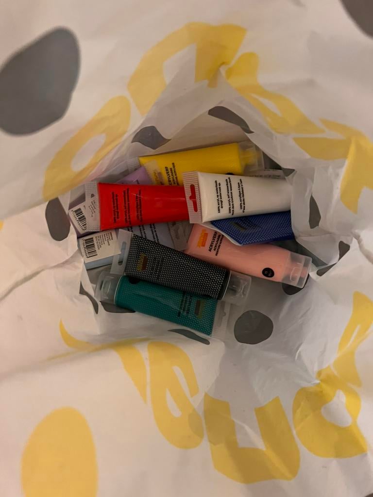 Tasje acrylverf, Ophalen of Verzenden, Gebruikt, Acrylverf