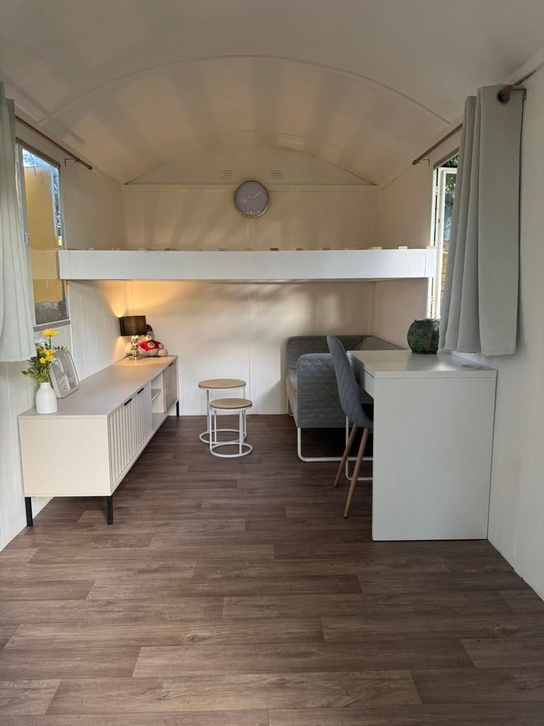 Unieke tiny house, 250 tot 500 cm, Overige typen, Ophalen of Verzenden, 2 ramen