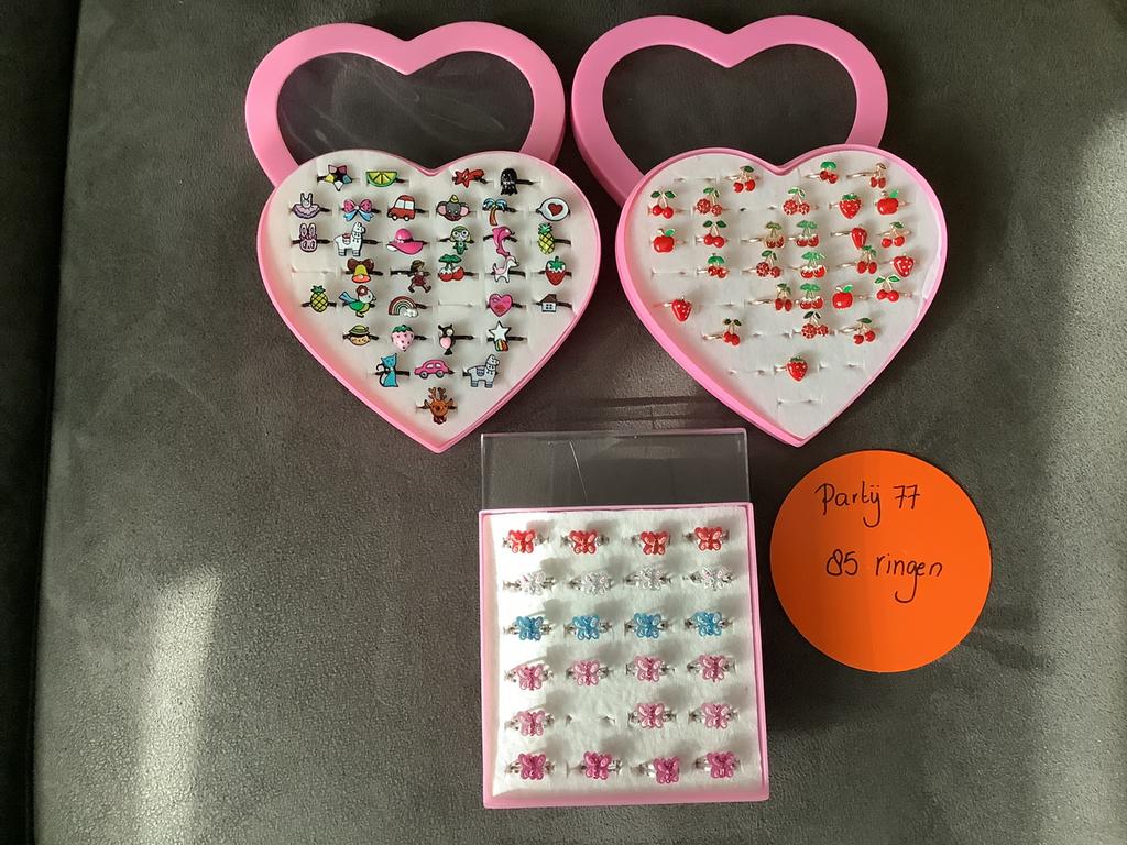 Partij mooie verstelbare kinderringen. ( partij 77), Ophalen of Verzenden, Nieuw, Overige kleuren, Armband