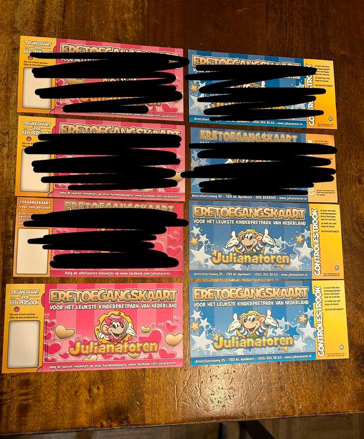 2x vrijkaarten julianatoren entree, Hobby en Vrije tijd, Verzamelkaartspellen | Yu-gi-Oh!, Ophalen of Verzenden