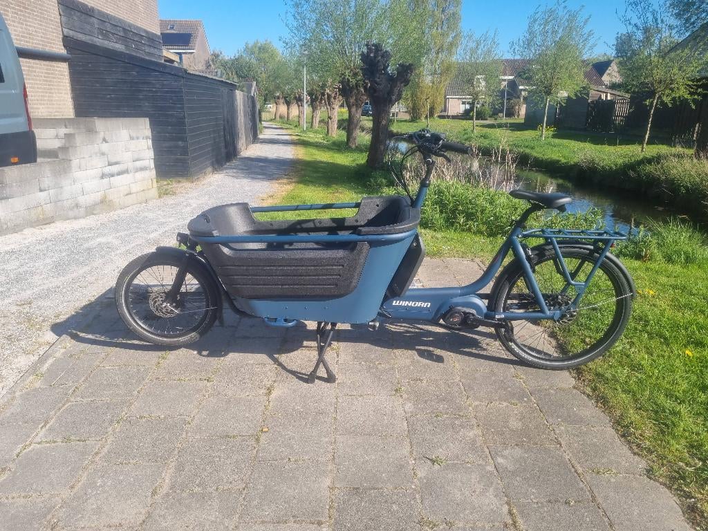 Winora bakfiets, Fietsen en Brommers, Fietsen | Bakfietsen, Zo goed als nieuw, Overige merken, 2 kinderen, Elektrisch, Schijfrem