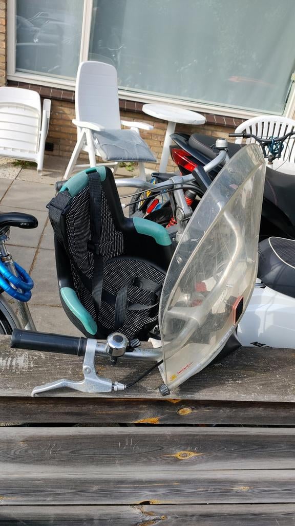 Baby fietsstoeltje met windscherm, Voorzitje, Ophalen of Verzenden, Bobike, 0 t/m 13 kg
