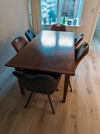 Antieke eikenhouten eettafel, Ophalen, Gebruikt, 100 tot 150 cm, Eikenhout