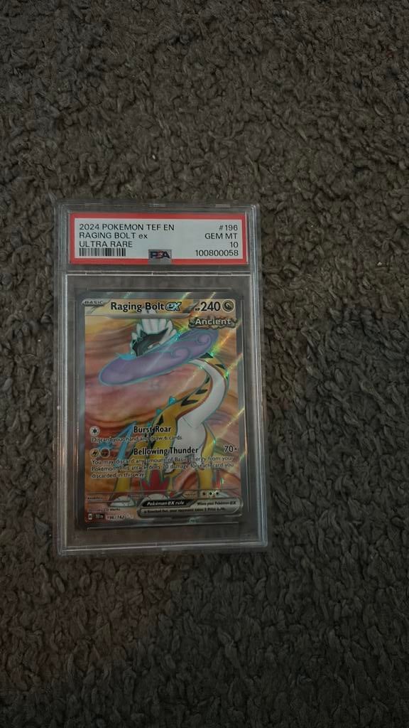 PSA 10 Raging Bolt ex #196, Ophalen of Verzenden, Zo goed als nieuw