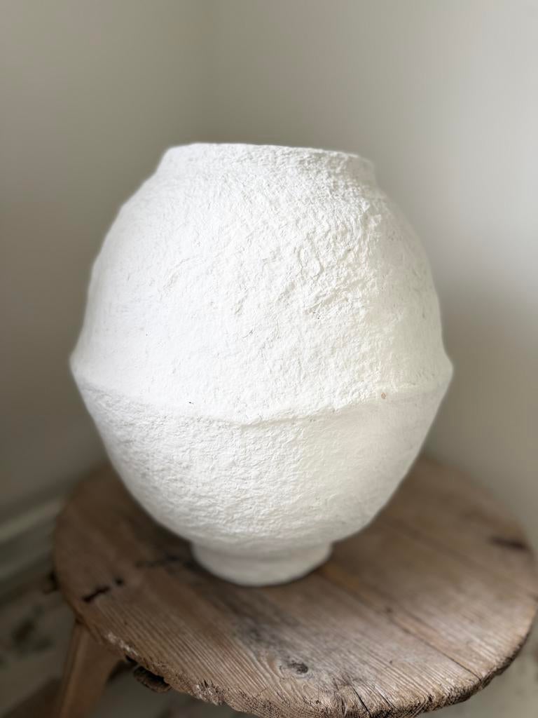 Papier mache pot   vaas, Huis en Inrichting, Ophalen, Overige materialen, Overige kleuren, Zo goed als nieuw