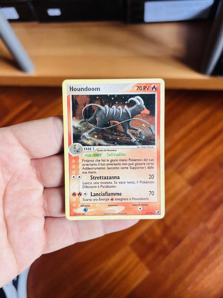 Houndoom 7/115 Holo Ex Unseen Forces Pokemon, Verzenden, Zo goed als nieuw, Losse kaart, Foil