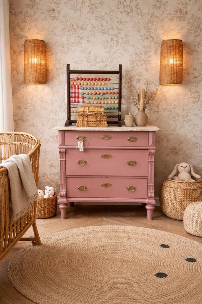 Commode ladekast dressoir meidenkast biedermeier roze, Ophalen, 50 tot 70 cm, Nvt, Nvt