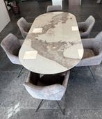 Eethoek Pole to Pole met 6 Lifestyle draaibare stoelen, Ophalen, 50 tot 100 cm, Zo goed als nieuw, Vijf personen of meer