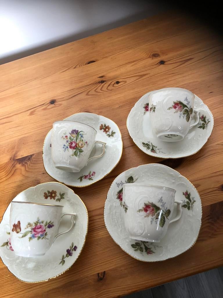 Vintage Theeservies met Bloemenmotief Rosenthal, Ophalen of Verzenden