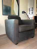 Linteloo ‘Easy Living’ fauteuil - Donkergrijs/Antraciet Stof, Ophalen of Verzenden, Gebruikt, Hout, 75 tot 100 cm