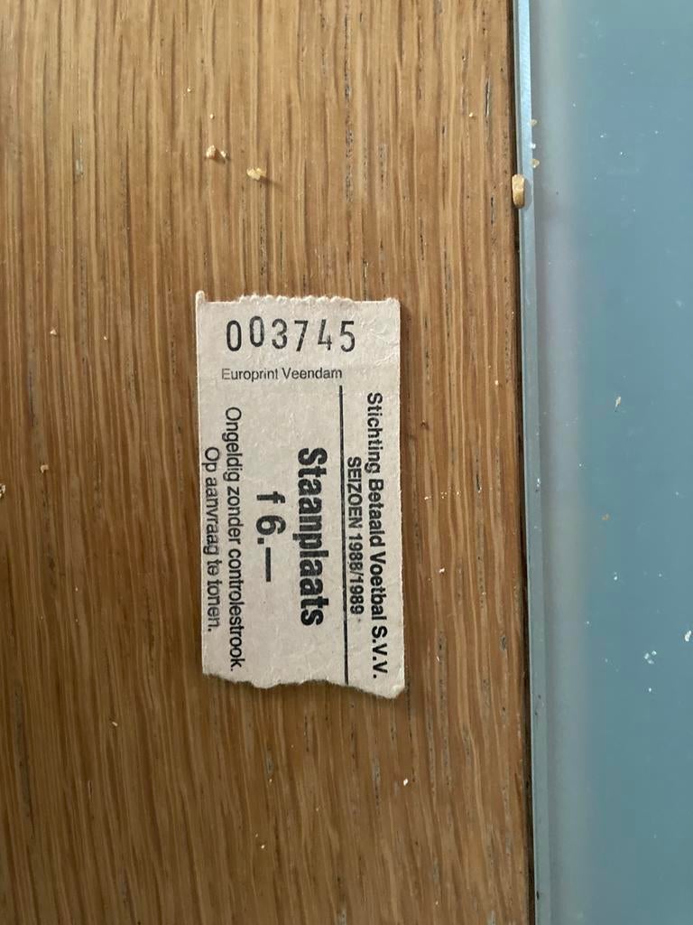 OUD TICKET SVV 88-89, Verzamelen, Sportartikelen en Voetbal, Ophalen of Verzenden, Zo goed als nieuw, Overige typen
