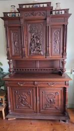 Antieke Jachtkast met Gedetailleerd Snijwerk, Antiek en Kunst, Ophalen