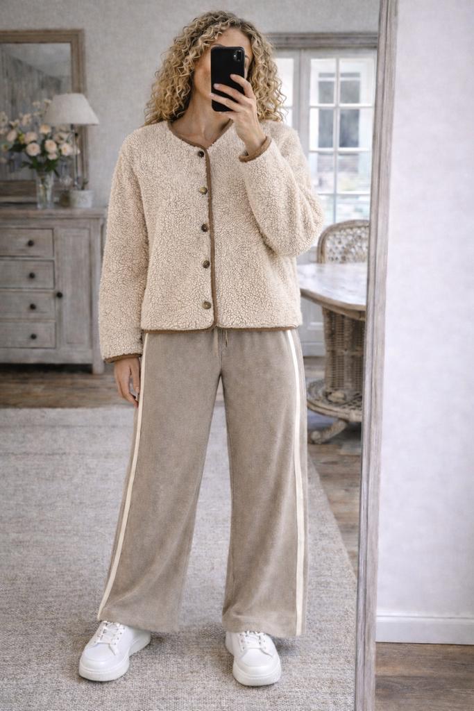 Teddy vest van H&M in maat XL - nieuw, H&M, Beige, Maat 46/48 (XL) of groter, Nieuw
