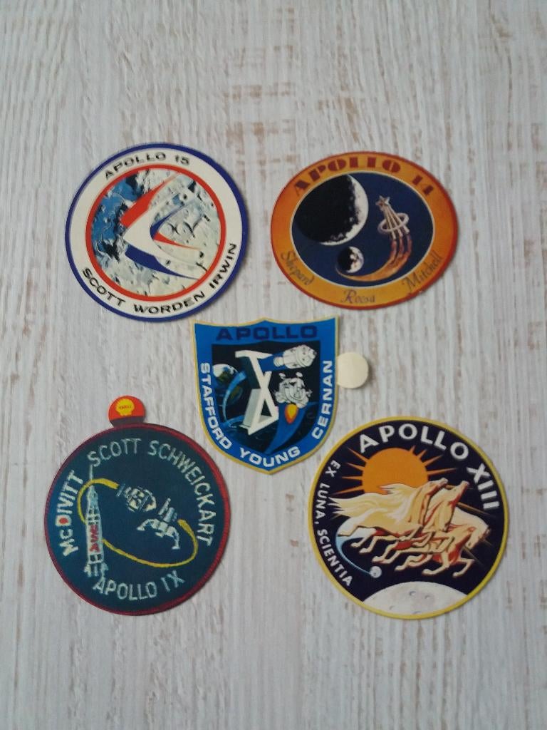 5 stickers APOLLO'S uitgegeven door shell, Ophalen of Verzenden, Zo goed als nieuw, Overige typen