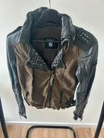 Tigha biker jacket met studs – leer & katoen – maat XS, Ophalen of Verzenden, Zo goed als nieuw, Maat 46 (S) of kleiner, Zwart