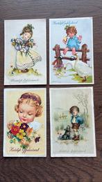 4 kinderkaarten. Felicitatie. Kinderen,ganzen,hond,bloemen, Verzamelen, Ophalen of Verzenden, Ongelopen, Kinderen