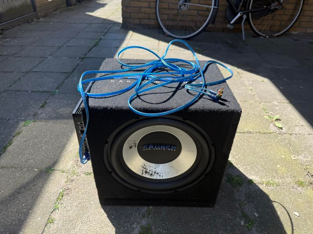 Crunch Subwoofer met 24Volt versterker, Auto diversen, Autospeakers, Ophalen