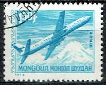 Mongolie 1973 Vliegtuig, Postzegels en Munten, Postzegels | Thematische zegels, Verzenden, Gestempeld, Vliegtuigen