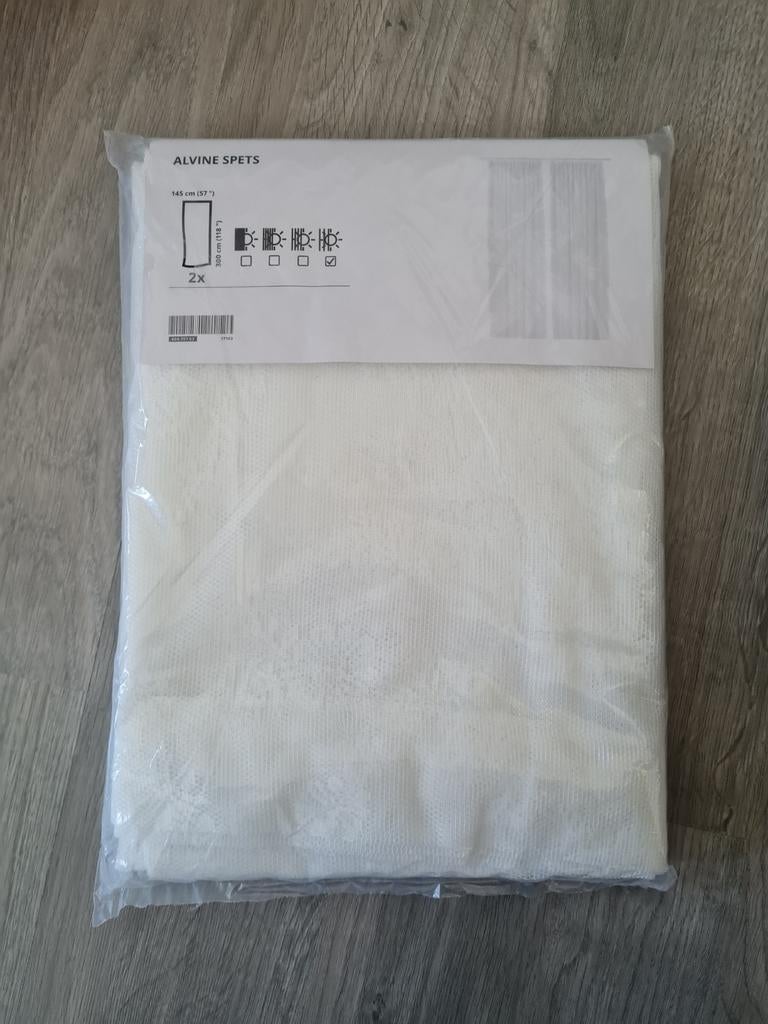 IKEA ALVINE SPETS vitrage gordijnen 145x300 cm, 200 cm of meer, Wit, Nieuw, Ophalen of Verzenden