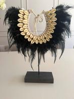 Woonaccesoire met veren en schelpen, Ophalen, Zo goed als nieuw