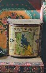 Antiek Van Melle Toffees Winkelblik met Tropische Vogels, Ophalen of Verzenden, Gebruikt, Overige, Overige merken