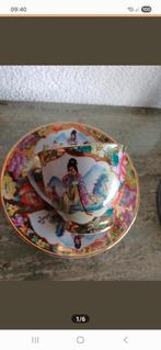 4 vintage Chinese kop en schotels, Antiek en Kunst, Antiek | Porselein, Ophalen of Verzenden