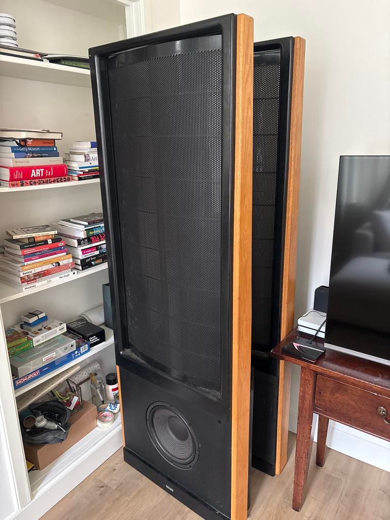 Martin Logan Monolith III Elektrostaten Luidsprekers, Gebruikt, 120 watt of meer, Front, Rear of Stereo speakers, Ophalen