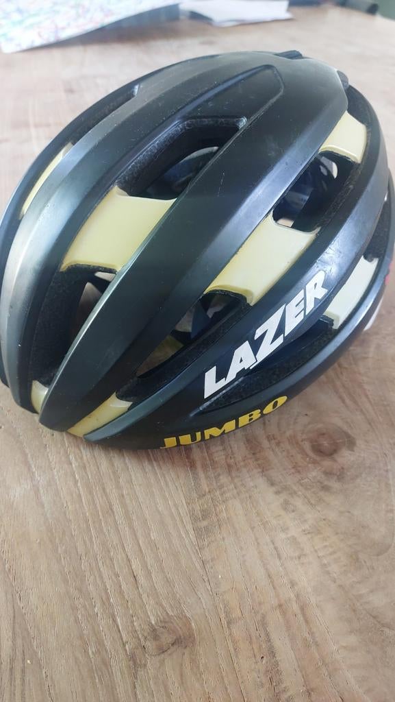 Lazer Jumbo-Visma fietshelm - Zwart/Geel, Lazer, Gebruikt, Overige maten, Ophalen of Verzenden