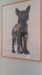 Mooie grote tekening siberisch krijt bouvier, Ophalen