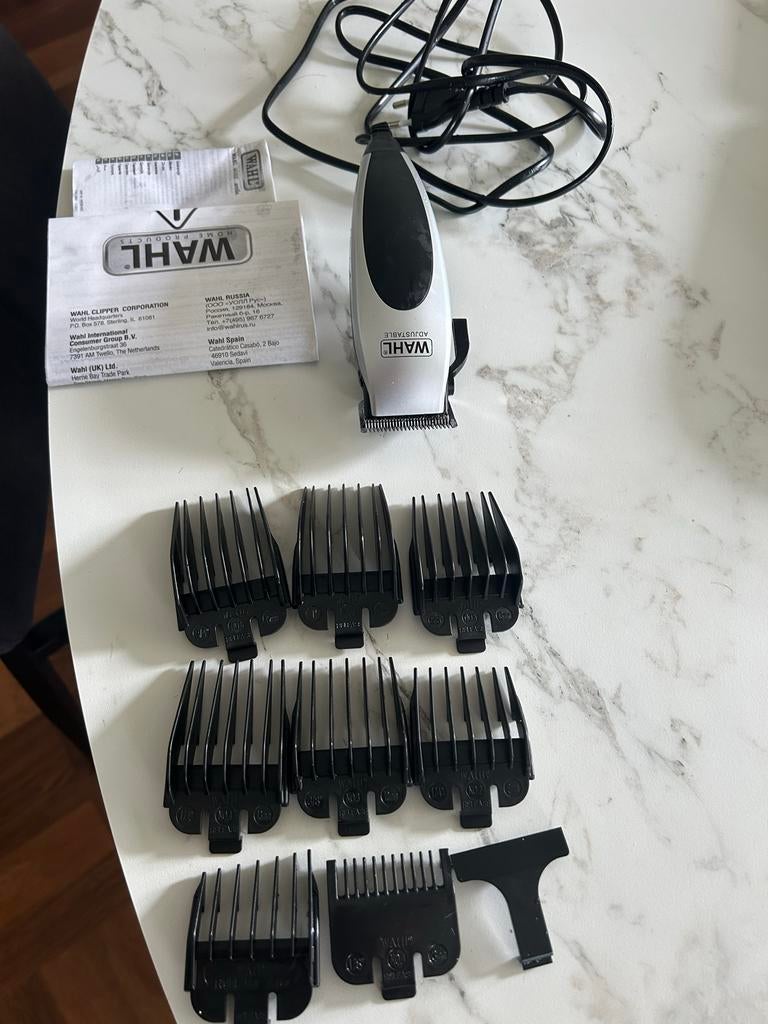 Wahl Clipper Tondeuse met opzetstukken - 1 keer gebruikt, Witgoed en Apparatuur, Persoonlijke-verzorgingsapparatuur, Ophalen of Verzenden