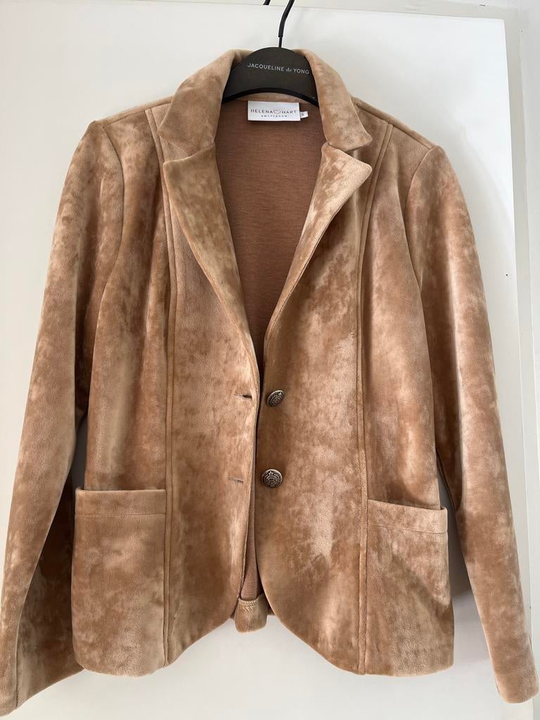Helena Hart velours blazer - Camel - Maat S - Nieuw, Ophalen of Verzenden, Nieuw, Maat 36 (S), Beige