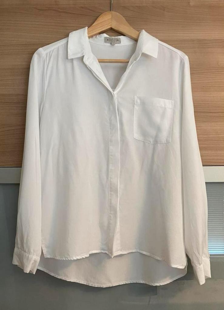 Blouse, wit, merk Zusss, maat L., Kleding | Dames, Blouses en Tunieken, Zo goed als nieuw, Maat 38/40 (M), Wit, Ophalen of Verzenden