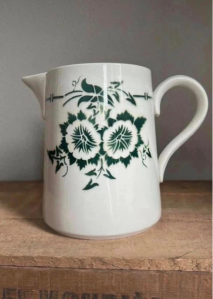 Franse waterkan groene bloem, Ophalen of Verzenden