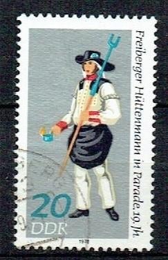 DDR 1978 Klederdracht, Postzegels en Munten, Postzegels | Thematische zegels, Verzenden, Gestempeld, Overige thema's