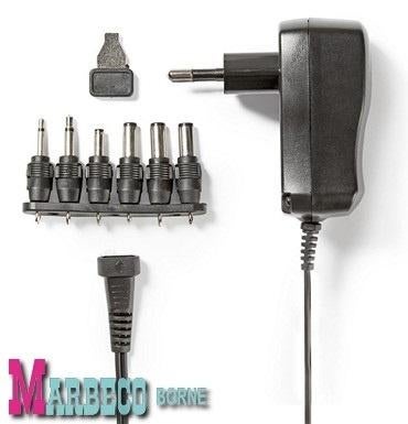 Universele AC Adapter, 3/ 4,5/ 5/ 6/ 7,5/ 9 en 12 VDC, 600mA, Audio, Tv en Foto, Opladers, Nedis, Nieuw, Info@marbeco.nl, Ophalen of Verzenden