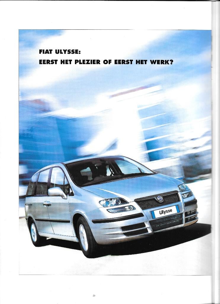 FIAT ULYSSE  2002, Ophalen of Verzenden, Zo goed als nieuw, Overige merken