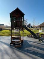 Leuk speelhuisje met ballenbak/zandbak, Ophalen, Gebruikt, Hout