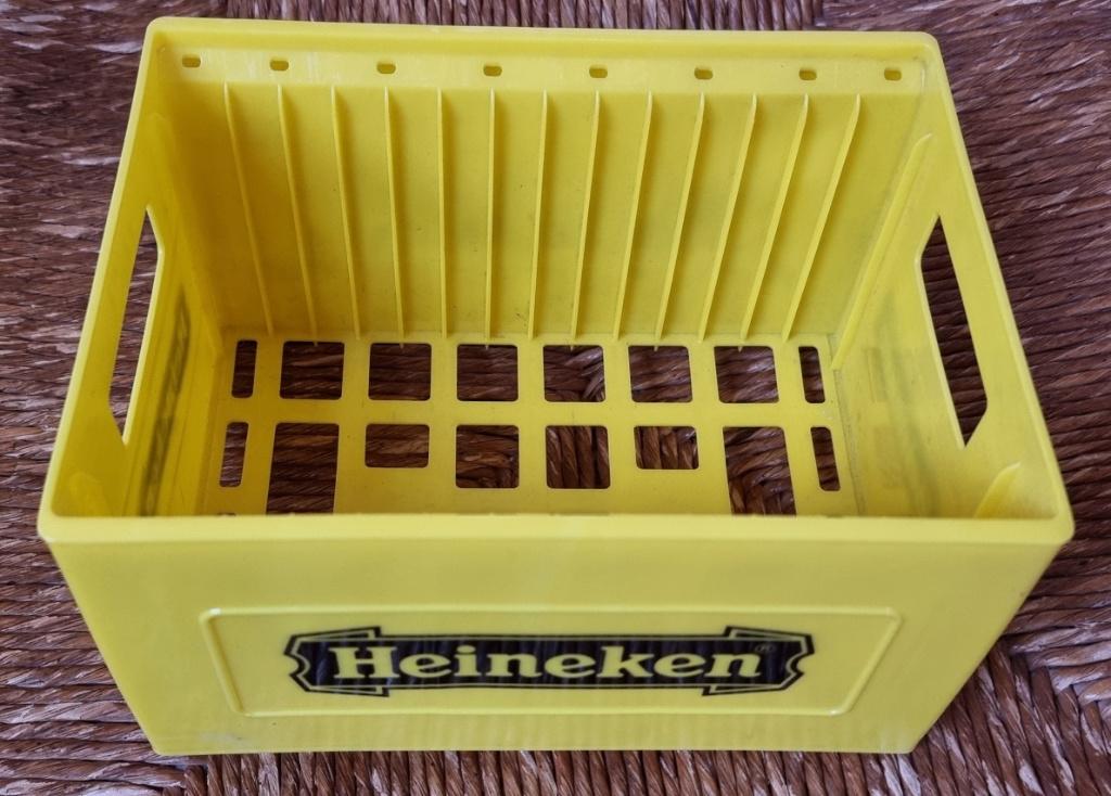 Heineken CD kratje - geel + Heineken logo - IZGST - 3 stuks, Verzamelen, Biermerken, Ophalen of Verzenden, Zo goed als nieuw, Overige typen