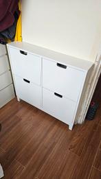 Witte schoenenkast met 4 vakken - Zo goed als nieuw, Ophalen, Zo goed als nieuw, Modern