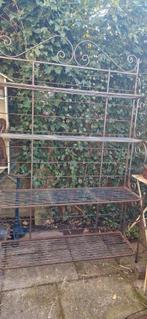 Oud Frans smeedijzeren bakkersrek H185(of etagere)(brocante), Ophalen, Gebruikt