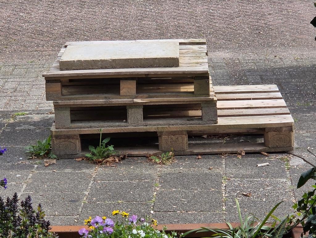 3 pallets, waarvan 1 europallet - gratis afhalen, Doe-het-zelf en Verbouw, Hout en Planken, Ophalen