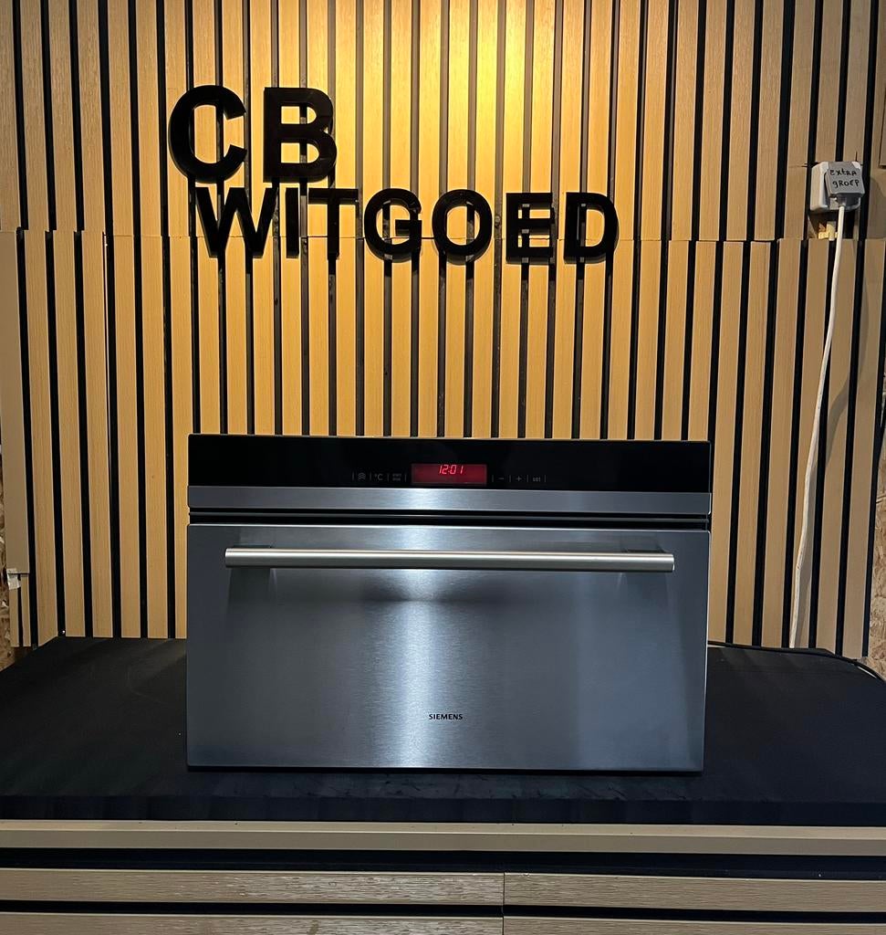 Luxe Siemens stoomoven 38 cm hoog uniek!, Ophalen, Minder dan 45 cm, 60 cm of meer, Oven met grill