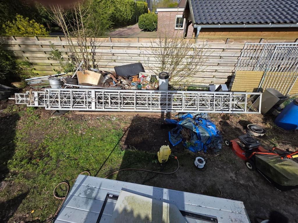 Antemast 3 x 7 meter, Ophalen, Mast