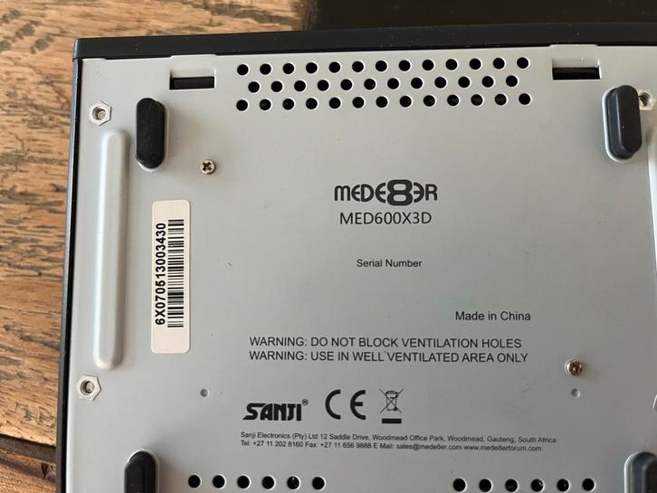 Mede8er MED600X3D Multimedia Speler met Afstandsbediening, Audio, Tv en Foto, Mediaspelers, Gebruikt, Zonder harde schijf, HDMI